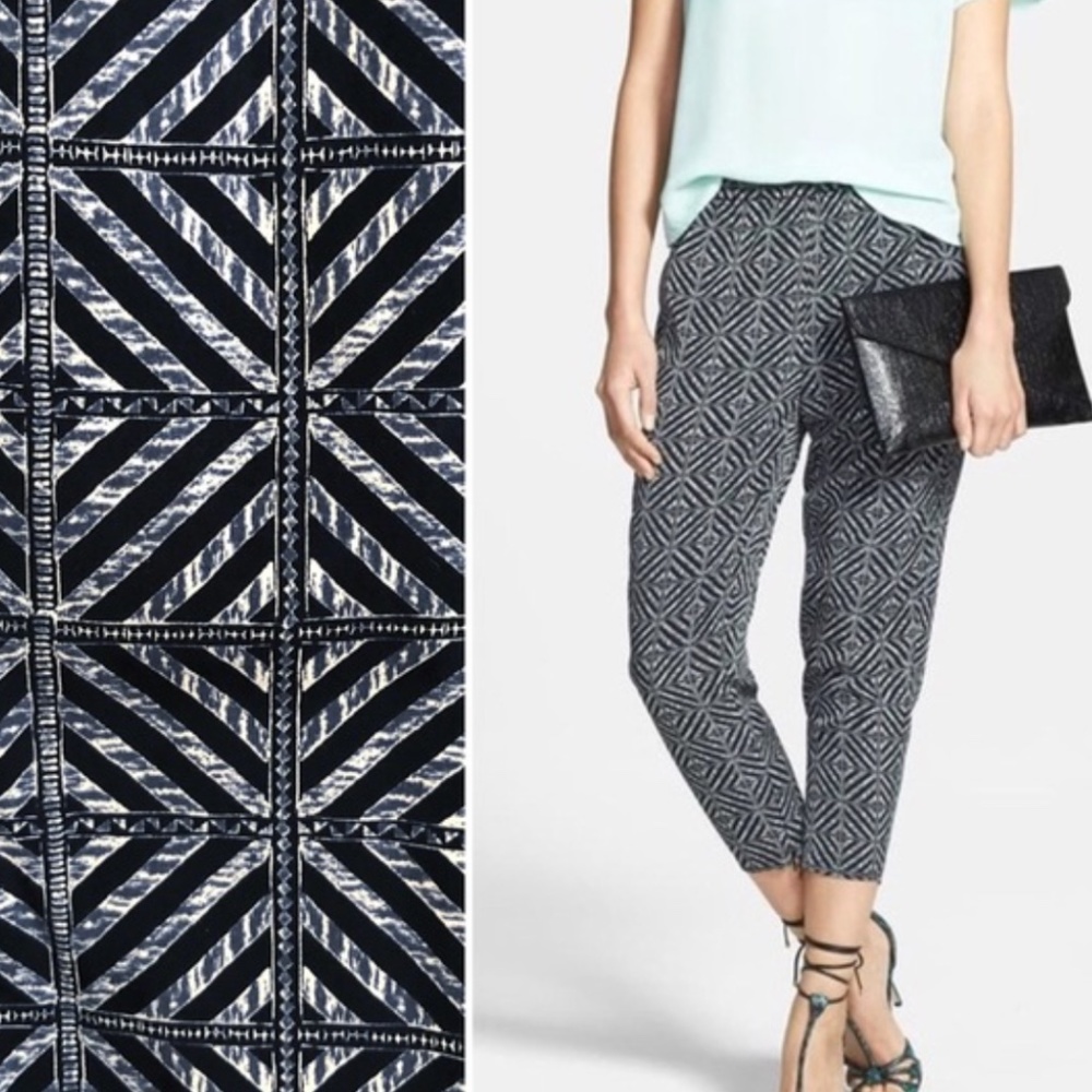 Tildon Geometric Joggers with Zipper